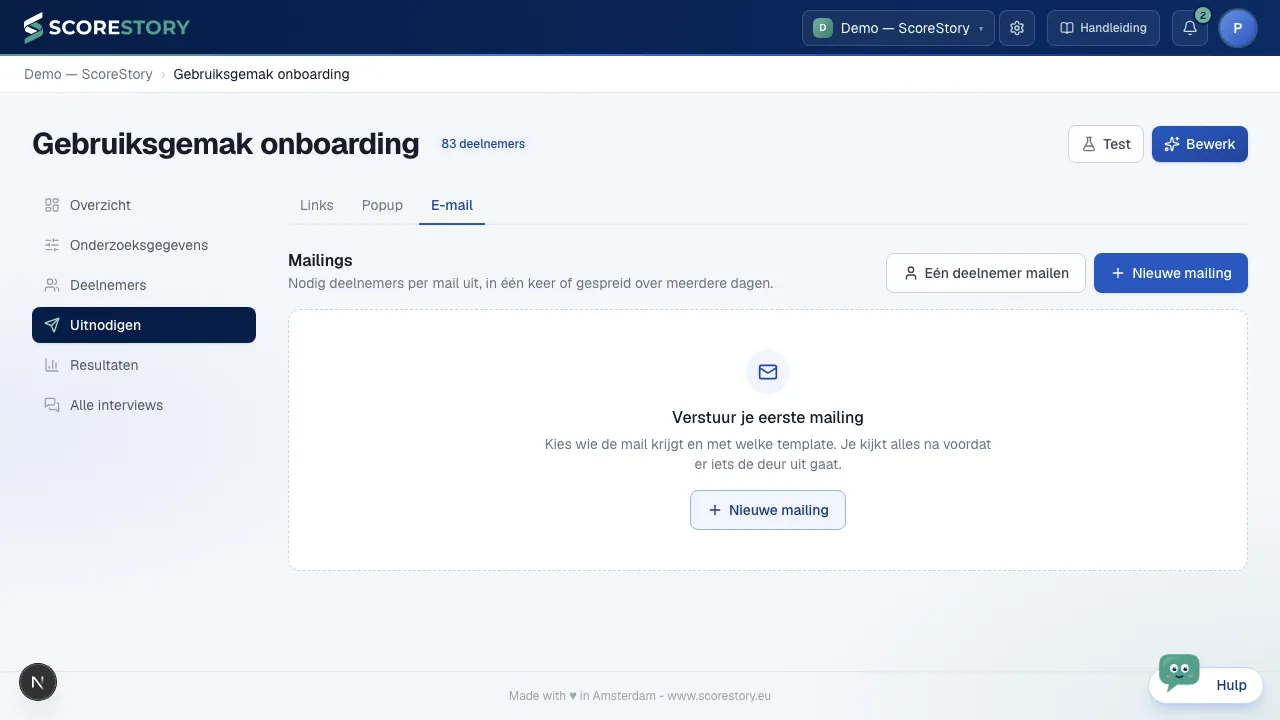 Uitnodigen: e-mail