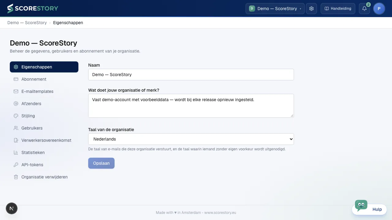 Organisatie — eigenschappen